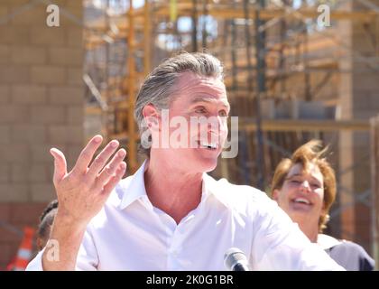 Antioch, CA - 11 août 2022: Communiqué du gouverneur de la Californie lors d'une conférence de presse pour annoncer les stratégies d'approvisionnement en eau pour CA, qui comprennent le Banque D'Images