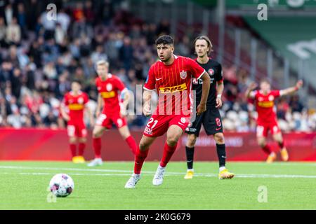 Farum, Danemark. 11th septembre 2022. Wahid Faghir (21) du FC Nordsjaelland vu pendant le match Superliga de 3F entre le FC Nordsjaelland et le FC Midtjylland à droite de Dream Park à Farum. (Crédit photo : Gonzales photo/Alamy Live News Banque D'Images