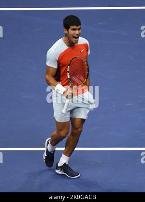 New York, États-Unis. 11th septembre 2022. New York Flushing Meadows US Open Day 14 11/09/2022 Carlos Alcaraz (ESP) Mens Singles final Credit: Roger Parker/Alay Live News Banque D'Images