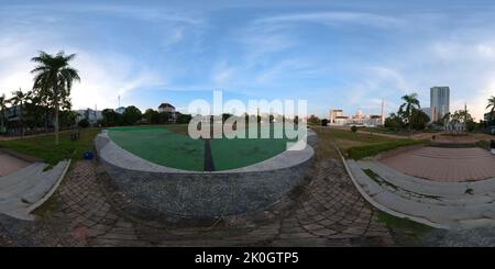 Vue panoramique à 360° de Vue à 360 degrés du centre de Batam 'Alun-Alun Engku Putri'