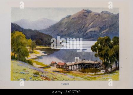 Tarbet Isle est une île dans Loch Lomond, Écosse peinture par E. W. Haslehust, du livre ' Loch Lomond, Loch Katrine et les Trossachs ' par Eyre-Todd, George, 1862-1937 Date de publication 1900 Editeur Londres : Blackie Banque D'Images