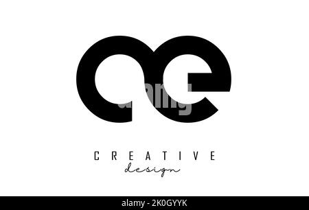 Petites lettres ae a e logo avec un design minimaliste. Lettres élégantes, simples et à deux lettres. Illustration vectorielle créative avec lettres. Illustration de Vecteur