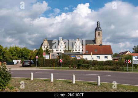 Le château de Leitzkau, appartient à la Fondation culturelle Saxe-Anhalt, Leitzkau, Saxe-Anhalt, Allemagne Banque D'Images