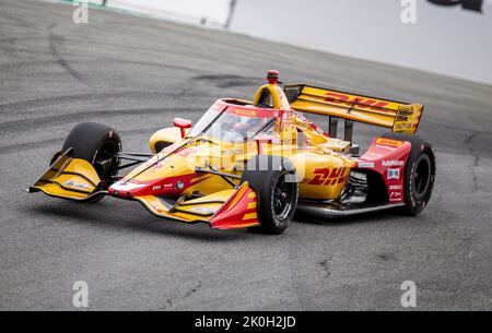 Monterey, Californie, États-Unis. 10th septembre 2022. A. Andretti pilote automatique Romain Grosjean entrant dans le tire-bouchon lors du Grand Prix Firestone de Monterey Practice # 2 au circuit WeatherTech Laguna Seca Monterey, CA Thurman James/CSM/Alay Live News Banque D'Images