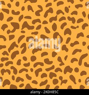 Illustration vectorielle léopard imprimé sans couture. Arrière-plan jaune dessiné à la main. Illustration vectorielle Illustration de Vecteur