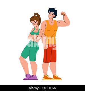 couple vecteur de forme physique Illustration de Vecteur