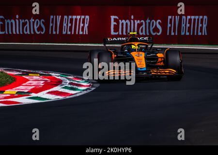 MONZA, Italie, 10 septembre 2022 ; n° 4, Lando NORRIS, GBR, McLaren F1 Team, MCL35M, moteur Mercedes, pendant la Formule 1, F1, Grand Prix d'Italie, Grosser Banque D'Images