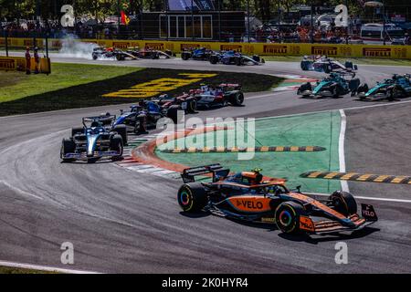 MONZA, Italie, 11 septembre 2022 ; n° 4, Lando NORRIS, GBR, McLaren F1 Team, MCL35M, moteur Mercedes, pendant la Formule 1, F1, Grand Prix d'Italie, Grosser Banque D'Images