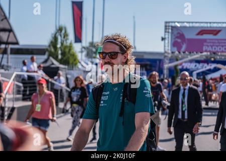MONZA, Italie, 11 septembre 2022;# 5, Sebastian VETTEL, GER, Aston Martin Formula 1 Team, Aston Martin AMR22 Mercedes, pendant la Formule 1, F1, Italien Banque D'Images
