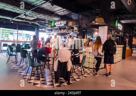 Meze Food Hall, aire de restauration Viru keskus, Tallinn, Estonie Banque D'Images