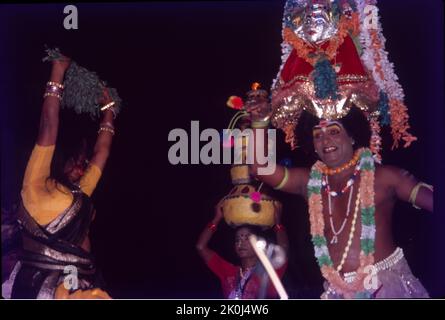 Danse populaire, Andhra Pradesh Banque D'Images