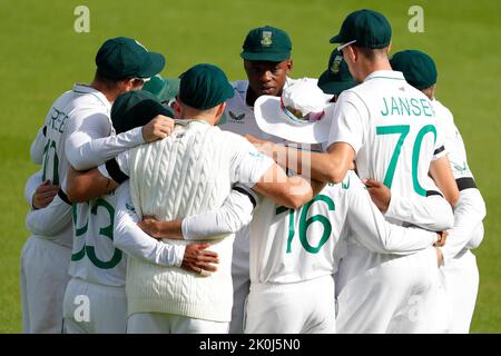 L'équipe sud-africaine pendant le troisième LV= Insurance Test Match jour 5 de 5 Angleterre contre Nouvelle-Zélande au Kia Oval, Londres, Royaume-Uni, 12th septembre 2022 (photo de Ben Whitley/News Images)