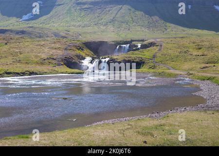 Cascade dans le nord de l'Islande Banque D'Images