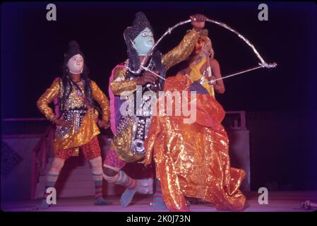 Chau Dance, Folk Dance, Bihar Banque D'Images