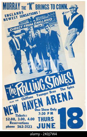 La facture du concert Rolling Stones 1964 pour le spectacle a été annulée en raison de la lenteur des ventes de billets. Banque D'Images