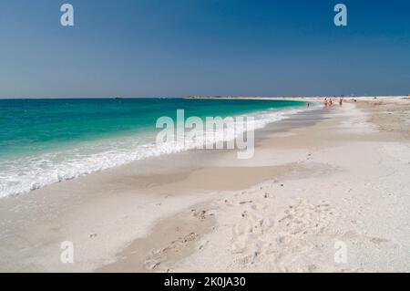 Plage de mari Ermi, Penisola del Sinis, Sardaigne, Italie Banque D'Images