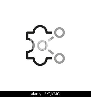 Icônes de la ligne des technologies de l'information. Icône d'interface utilisateur dans une conception plate. Pack d'icônes de contour fin. Illustration de Vecteur