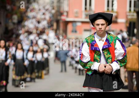 Cagliari, Sant'Efisio manifestation traditionnelle, la plus importante fête religieuse en Sardaigne, Italie, Europe Banque D'Images