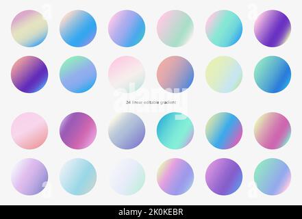 Ensemble de dégradés vectoriels, combinaisons modernes de couleurs et de nuances Illustration de Vecteur
