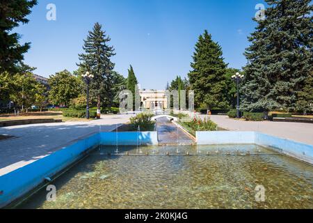 Parc Staline, Musée Staline et son lieu de naissance à Gori, Géorgie. Gori est la ville natale de Joseph Staline. Banque D'Images