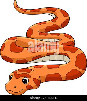 Crachoir à motif animal de serpent de maïs coloré Clipart Illustration de Vecteur