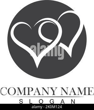 Logo amour et symboles modèle vecteur icônes app Illustration de Vecteur