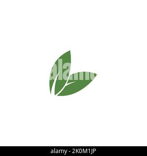 Vert jardin vert feuille écologie logo conception vectorielle Illustration de Vecteur