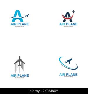 Modèle vectoriel du logo Air plane Illustration de Vecteur
