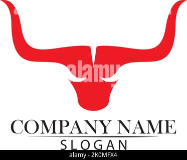 Bull horn et symboles logo template icônes app Illustration de Vecteur