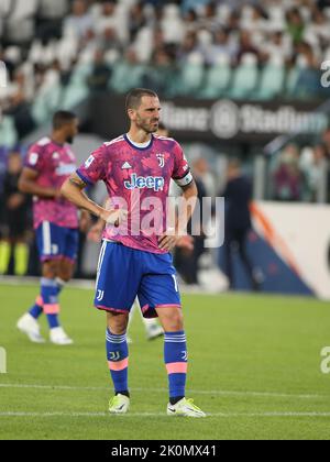 Turin, Italie. 11th septembre 2022. Leonardo Bonucci (Juventus FC) pendant Juventus FC vs US Salernitana, football italien série A match à Turin, Italie, 11 septembre 2022 crédit: Agence de photo indépendante/Alamy Live News Banque D'Images