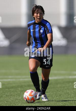 Turin, Italie, 11th septembre 2022. Mana Mihashi d'Internazionale pendant le match de la série A Femminile au Centre de formation de Juventus, Turin. Le crédit photo devrait se lire: Jonathan Moscrop / Sportimage Banque D'Images