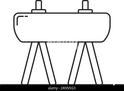 un petit cheval de gym icône minimaliste Illustration de Vecteur