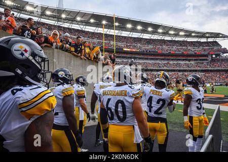 Cincinnati, Ohio, États-Unis. 11th septembre 2022. 11 septembre 2022 Pittsburgh Steelers vs Cincinnati Bengals à Cincinnati, Ohio, au stade Paycor. Jake Mysliwczyk/BMR (image de crédit : © Jake Mysliwczyk/BMR via ZUMA Press Wire) Banque D'Images