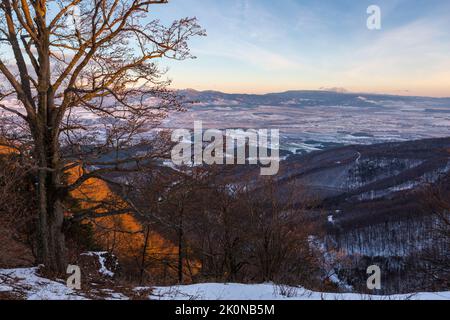 Les montagnes de Ziar et le bassin de Turiec en Slovaquie. Banque D'Images