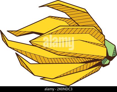 Bouton de fleur géométrique à dessin de couleur main, dessin de ligne de bouton Ylang-ilang, ensemble de symboles isolés, modèle de livre de coloriage. Illustration de Vecteur