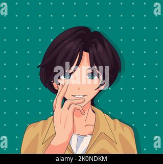 anime jeune homme Illustration de Vecteur