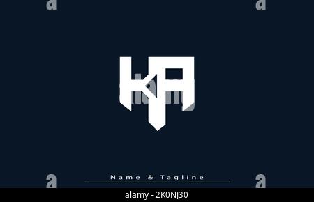 Lettres de l'alphabet initiales Monogram logo KA , AK Illustration de Vecteur