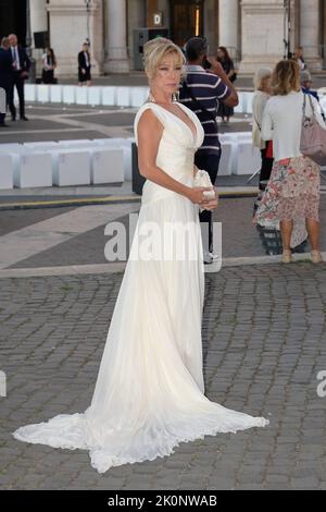Rome, Italie. 12th septembre 2022. Nancy Brilli participe au défilé de mode Laura Biagiotti à la place Campidoglio. (Photo de Mario Cartelli/SOPA Images/Sipa USA) crédit: SIPA USA/Alay Live News Banque D'Images