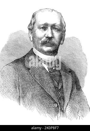 Robert Heinrich Ludwig Graf von der Goltz, 6. Juni 1817 bis 24. Jui 1869, deutscher Diplomat und Politiker in Preußen / Robert Heinrich Ludwig Graf von der Goltz, 6 juin 1817-24 juin 1869, diplomate et politicien allemand en Prusse, Historisch, restaurierte numérique Reproduktion einer Originalvorlage aus dem 19. Jahrhundert, genaues Originaldatum nicht bekannt / historique, numérique reproduction améliorée d'un original du 19th siècle, Banque D'Images