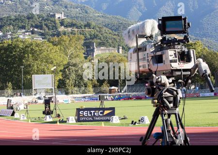 Bellinzona Stadium, Bellinzona, Suisse, 12 septembre 2022, Stade de Bellinzona pendant Gala dei Castelli - 2022 Athlétisme ternal Meetin Banque D'Images