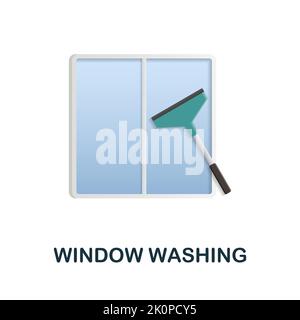 Icône de lavage de fenêtre. 3d illustration de la collection de nettoyage. Icône Creative Window Washing 3D pour la conception Web, les modèles, les infographies et bien plus encore Illustration de Vecteur