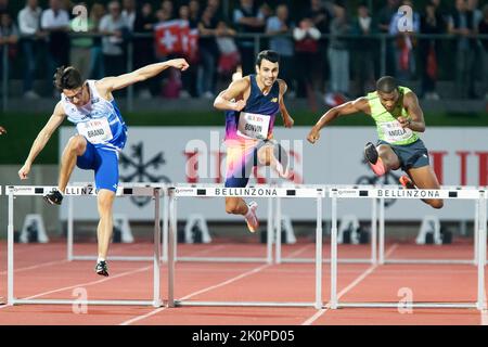 Bellinzona, Suisse. 12th septembre 2022. 400m haies hommes pendant Gala dei Castelli - 2022 Réunion internationale d'athlétisme à Bellinzona, Suisse, 12 septembre 2022 crédit: Agence de photo indépendante/Alamy Live News Banque D'Images