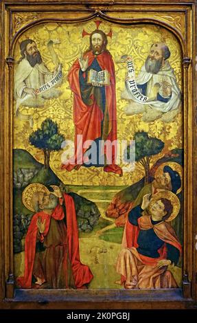 La Transfiguration (la Transfiguración) Maître de Fontanals (deuxième moitié du 15th siècle) Banque D'Images