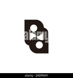 lettre pd lié géométrique simple art logo vecteur Illustration de Vecteur