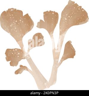 Goût d'automne, illustration simple des champignons illustration Maitake Vector Illustration de Vecteur