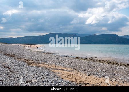 West Shore beach à Llandudno sur la côte du nord du Pays de Galles, Royaume-Uni. Banque D'Images