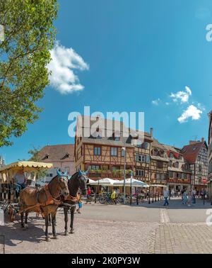 Place des Martyrs de la résistance, Colmar, , France, ville, Village, été, gens, *** Légende locale *** France Banque D'Images