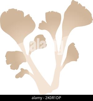 Goût d'automne, illustration simple des champignons illustration Maitake Vector Illustration de Vecteur