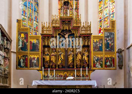 Rothenburg ob der Tauber, Allemagne - 25 avril. 2013: Douze apôtres Alter par Tilman Riemenschneider dans l'église Saint-Jacques à Rothenburg ob der Tauber Banque D'Images