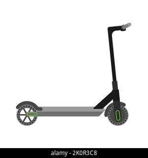 Scooter moderne. Véhicules écologiques actionnés au pied et à main Illustration de Vecteur